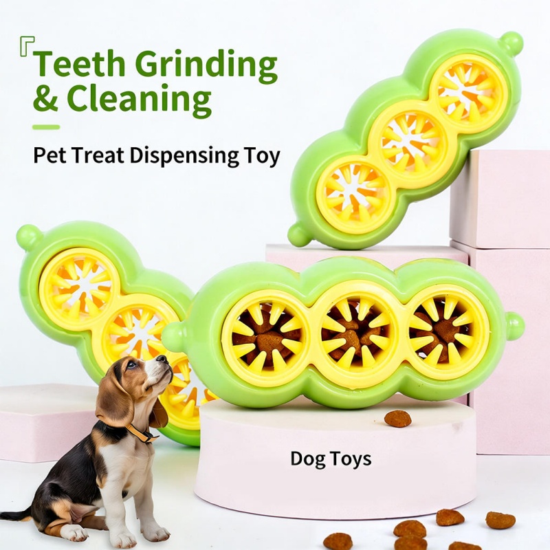 Rubber Treat Dispensing Dog Toy - ของเล่นสำหรับสุนัขแบบมีกลไกจ่ายขนม ช่วยกระตุ้นการกัดและขบ ทนทานต่อการกัด เหมาะสำหรับลูกสุนัข ช่วยขัดฟัน ลดความเบื่อหน่าย