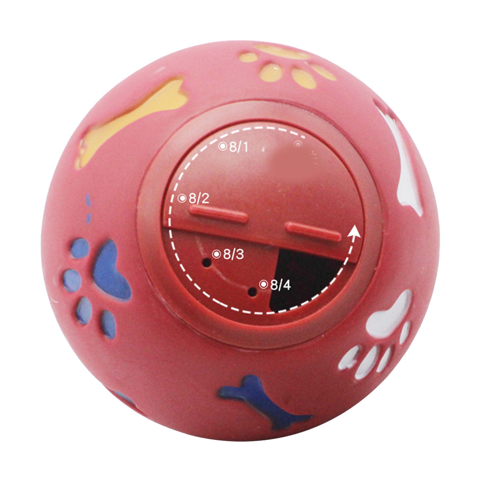 Rubber Treat Dispensing Dog Toy - ลูกบอลจ่ายขนมสำหรับสุนัข ช่วยให้กินช้า ปรับระดับได้ ของเล่นลูกบอลปริศนาสำหรับลูกสุนัขและแมว เส้นผ่านศูนย์กลาง