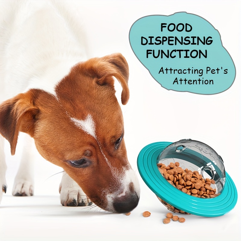 Dog Puzzle Feeder Toy - ของเล่นสุนัขแบบจ่ายอาหารช้าๆ, ที่ใส่ขนม, ของเล่นจ่ายขนมรูปจานบิน UFO สำหรับสุนัข -