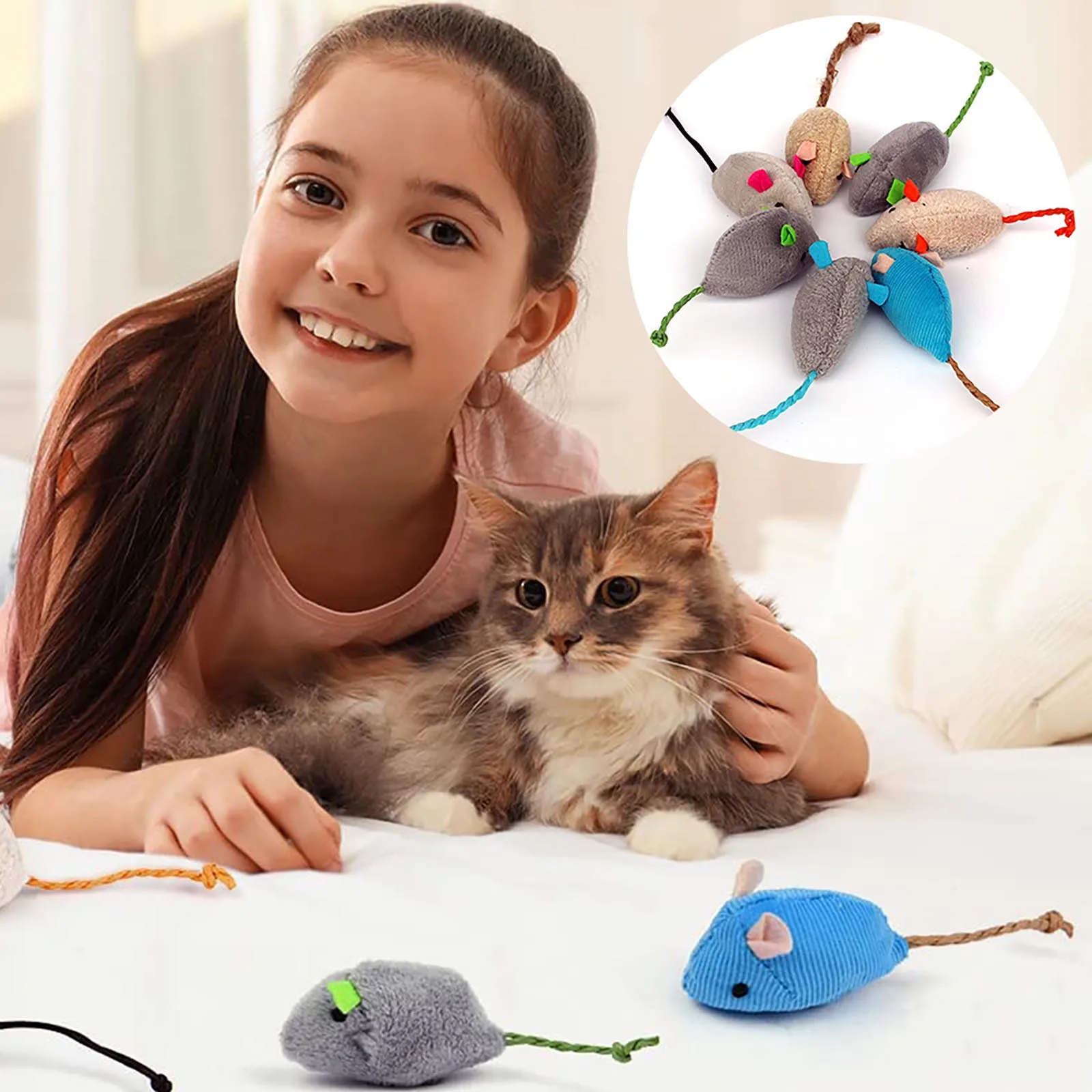 ของเล่นแมวแบบนุ่ม พกพาสะดวก รู - Catnip Interactive Plush Mouse บทวิจารณ์และราคา