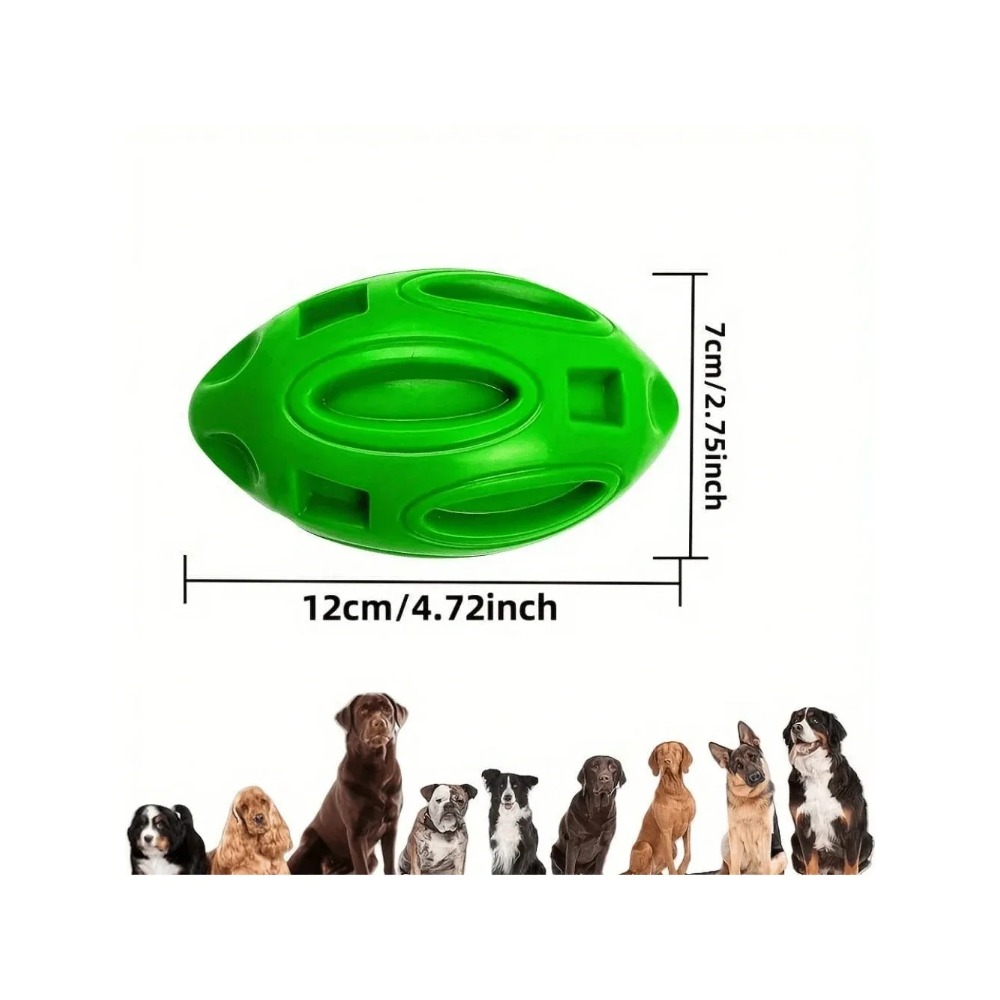 ของเล่นลูกบอลรักบี้สำหรับสุนัข - Indestructible Dog Chew Toy บทวิจารณ์และราคา